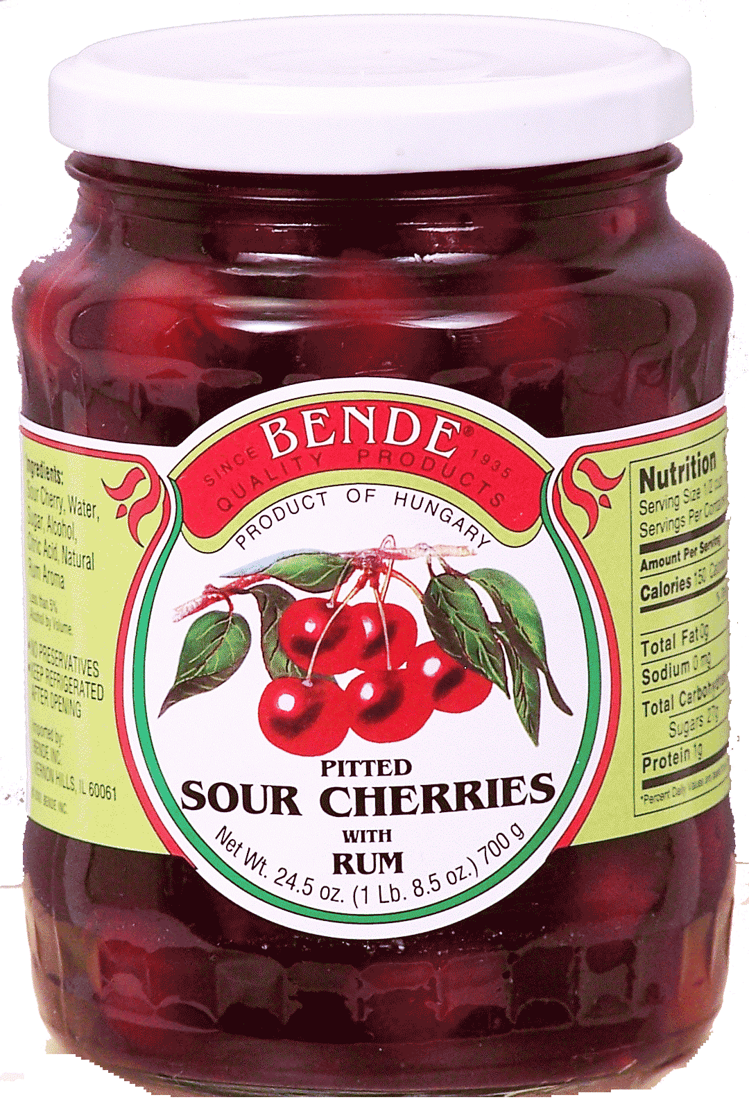 Bende&nbsp;&nbsp;pitted sour cherries with rum Full-Size Picture